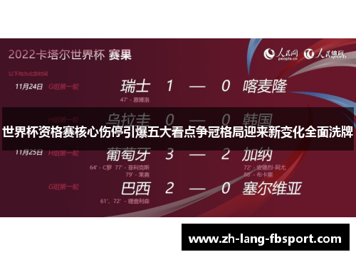 世界杯资格赛核心伤停引爆五大看点争冠格局迎来新变化全面洗牌